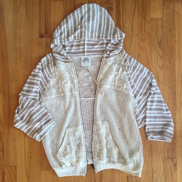 Cute Kawaii Lace Hoodie Cardigan - Picture 1 of 4